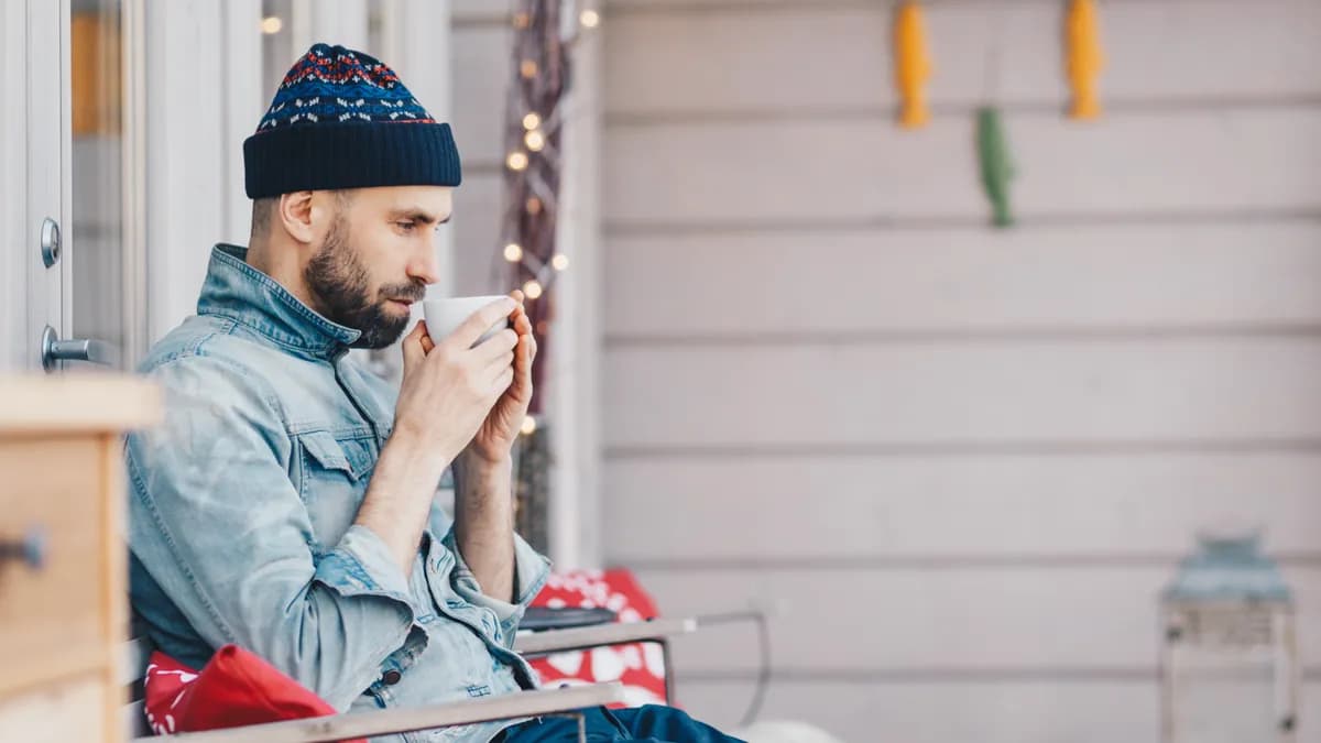 Man remembering something meaningful while looking into the distance